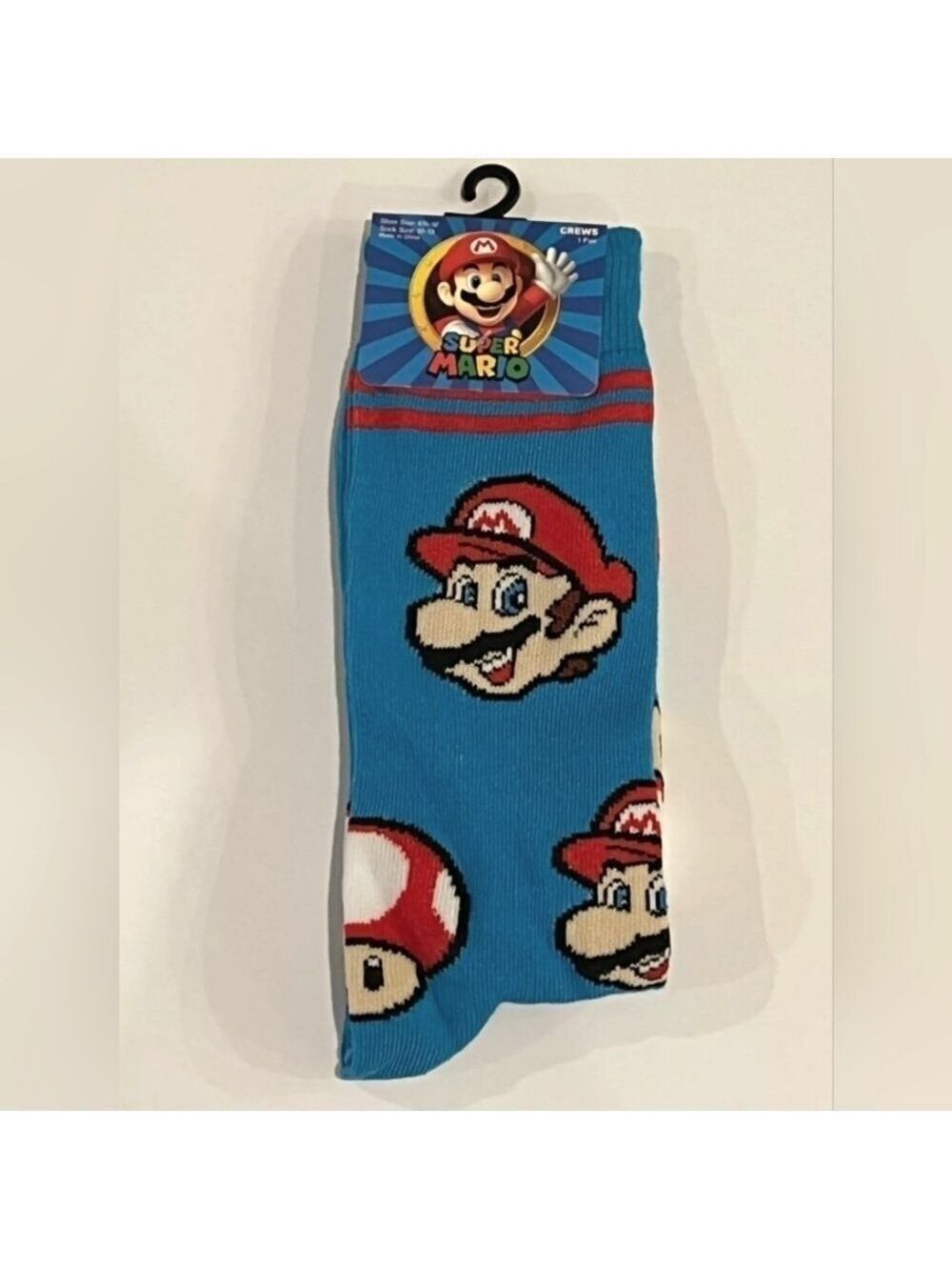 4/$25 Super Mario Brothers Novelty Socks Unisex Gender Neutral Crazy Socks New